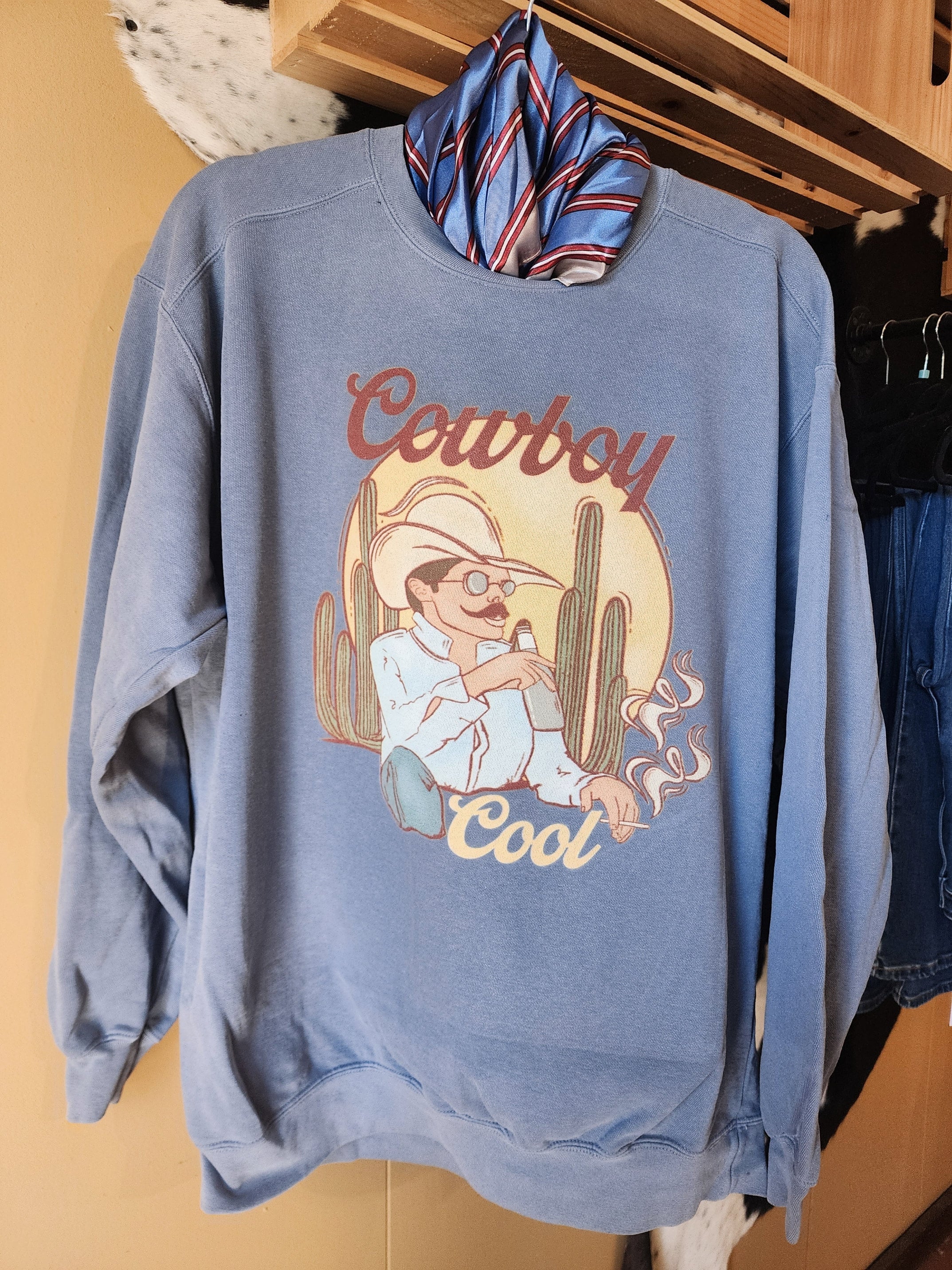 Cowboy Cool Comfort Colors Sweatshirt | Navarro Clothing Co.